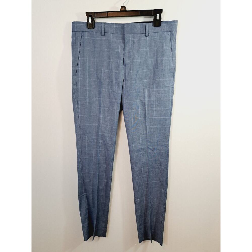 RW&CO Slim Fit Coupe Etrote Gray Dress Pants 31X32 Windowpane